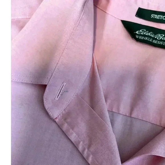 Eddie Bauer Salmon Pink 3/4 Sleeve Size Medium Stretch Winkle Resistant - Picture 11 of 11